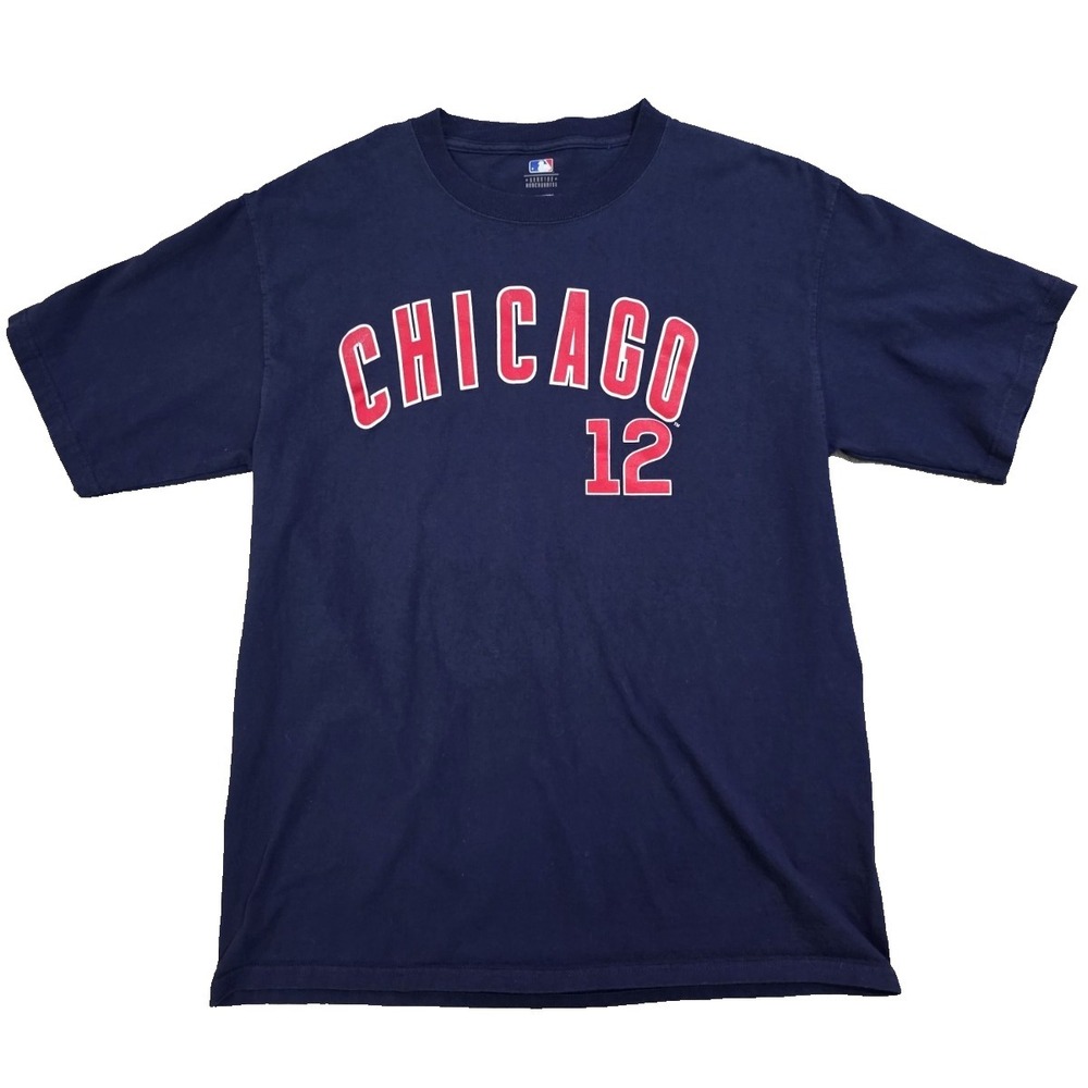 Chicago Cubs Alfonso Soriano #12 MLB Shirt Men's L Navy Blue Tee Genuine Merch